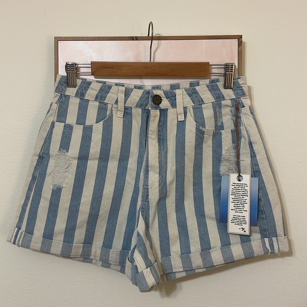 Mumu Blue | High Waisted Shorts